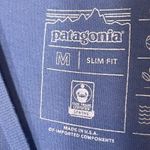 Patagonia  Shirt Womens Medium Blue Organic Cotton Logo Slim Fit Crewneck Tee Photo 5