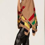 Lauren Ralph Lauren Superb Multi Stripe Sweater Poncho Cape Stripes Preppy S-M Photo 1