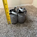 Vintage Y2K 90’s Grey Silver Low Heels With Vines Formal Ankle Buckle Round Toe Size 6.5 Photo 7