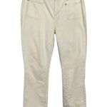 Current/Elliott Cream Utility Straight Leg Jeans Size 31 Off White Denim Photo 0