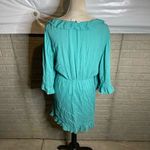Roxy  Second Look Teal Vneck Ruffled‎ Wrap Dress Size XL Photo 3