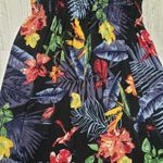 NWT Ace Fashions Black Tropical Floral Smocked Sundress Women’s Size Large Photo 8