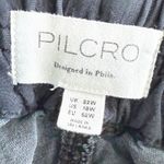 Anthropologie PILCRO x | Len Beach Cargo Pants Viscose Linen Navy Blue | 18W Photo 6