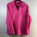 Ralph Lauren Lauren Jean Co.  Pink Quarter-Zip Pullover Sz:L Photo 0