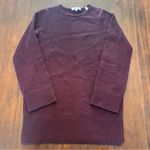 Vince  Women’s 100% Cashmere Crewneck Tunic Sweater Maroon Burgundy Wine Size XXS Photo 0