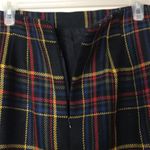 Classic clueless 100% wool tartan plain mini skirt size 10p Photo 8