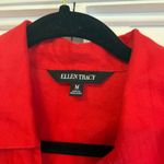 Ellen Tracy Ellen Tracy Red Linen Top Size Medium Photo 4