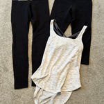Lululemon  size 6‎ bundle flawed, read. Tank and full length leggings, capris Photo 0