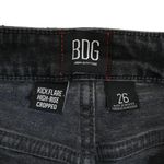 BDG Womens 26 Kick Flare High Rise Cropped Jeans in Black Photo 8