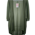 LuLaRoe  Olive Avocado Green Lindsey Open Cardigan Size Medium NWT #0957-AZ Photo 0