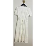 Reformation  Alida Organic Cotton Button-Up Midi Dress in White Size US 4 Photo 7