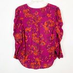 Anthropologie Maeve Jordain Runa Blouse XS Floral Button Front Photo 7