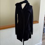 Cyrus  black hooded open cardigan sweater  Knitwear Photo 1