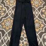 Monique Lhuillier ML  Black Velvet Studded Jumpsuit Size 0 Photo 3