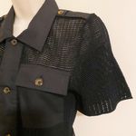 Solid & Striped Belted Semi-Sheer Black Mini Dress Coverup and Festival Wear XS Photo 3