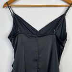 Altar'd State Ulissa Black Satin Strappy Slip Dress Faux Wrap Skirt Mini Women S Photo 9
