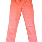 Chico's Platinum Denim Peach Slim Ankle Jeans Size 00 Cotton Spandex Womens Pants Photo 7