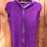 Beach Bunny  Purple Zip Romper With Hood Photo 7