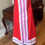 Silky Red Pink White Midi Slip Dress New Size XS Photo 7