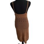 Aerie Sleeveless Crochet Knit Cover Up Mini Dress Medium Women’s Brown Photo 2