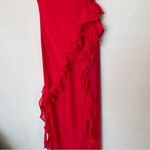 House Of CB  'Ariela' Cherry Ruffle Maxi Dress red NWOT size‎ M Photo 6