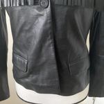 Zadig & Voltaire Maison Deluxe Black Lamb Leather Jacket with Fringes Size Small Photo 4