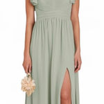 Birdy Grey “Michelle” Chiffon Dress in Sage Size 2XL Photo 0