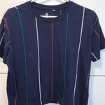 PacSun  navy blue red white green striped tee Photo 1