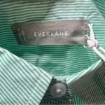 Everlane NWT  The Silky Cotton Relaxed Shirt Striped Green Size 4 NEW Photo 9