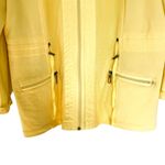 Bonita Basic Susi Yellow Activewear Jacket with Floral Scarf Size Large Photo 7