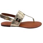 Tommy Hilfiger  Thong Sandals Womens 10M Gold Buckle Detail‎ Summer Shoes Photo 2