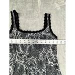 Gothic Tank Top Black & Gray Damask Lace Trim Elegant Whimsigoth Witchy Grunge Photo 3