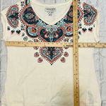 Cherokee Women’s White  Blouse Short Sleeves Large New Photo 4