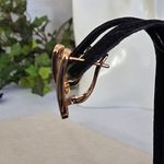 Boutique Gold Filled Greek Key Huggie Earrings Photo 2