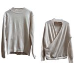 Raga  Ecru Neutral Open Back Pull Over Knit Sweater Size Large Photo 1