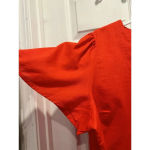 Knox Rose  Women's Orange Red‎ Short Sleeve Lace Up Top Cotton Women’s Size Large Photo 6