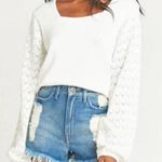 Show Me Your Mumu White Cropped Sweater Size XS Photo 0