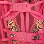 For Love & Lemons ๐๐ Luella Underwire Bustier Fuchsia Floral Lace Small S NWT Photo 9