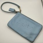 Coach A Rare Vintage HTF Baby Soft Blue Leather  Wristlet Wallet Photo 0