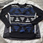 Banana Republic Windbreaker Crewneck Sweater with Geometric Pattern Photo 0