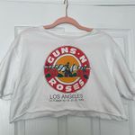 Nasty Gal white guns and roses graphic crop tee Photo 0