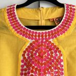Tory Burch Women’s Yellow Tunic with Neck Sequins-like Design Photo 2