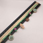 Handmade Cutecore Angel Crown Teddy Bear Floral Charm Bracelet Plastic Chain Green Photo 5