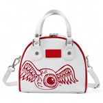 Von Dutch Crossbody Bowling Bag Flying Eye White Red Two Tone Y2K New With Tags Photo 0