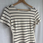 Banana Republic Women's  White Black Striped Short Sleeve t shirt Dress Size 2 Photo 3
