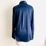 Banana Republic  Factory Long Sleeve Silky Short Collar Button Front Blouse Photo 1