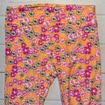 LuLaRoe NWT - - Women’s Orange/Pink Floral Leggings - Tall & Curvy. Photo 5