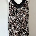 90s beaded leopard top or dress Brown Size L Photo 0