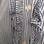 Vineyard Vines striped ruffle front Oxford shirt Photo 1