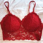 Bozzolo Red Lace Bralette Photo 0